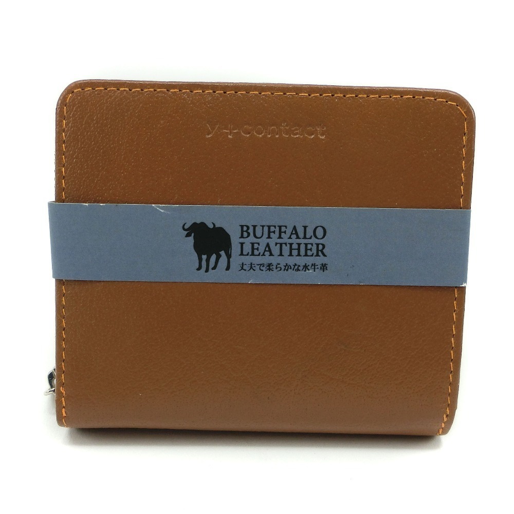Other Buffalo Leather Bifold Wallet Camel Leather Short Wallet